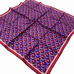 Silk Home 11413-217 Mor-Pembe Geometrik Desenli Tivil İpek Eşarp