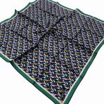 Silk Home 11413-219 Siyah-Yeşil Geometrik Desenli Tivil İpek Eşarp