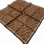 Silk Home 11413-43 Toprak-Kiremit Geometrik Desenli Tivil İpek Eşarp