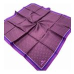Silk Home 11414-97 Mor Geometrik Desenli Tivil İpek Eşarp