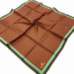 Silk Home 11414-99 Turuncu Geometrik Desenli Tivil İpek Eşarp