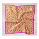 Silk Home 11428-02 Tivil Pembe Turuncu Karma Desen İpek Eşarp
