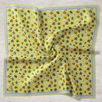 Silk Home 11428-14 Tivil Sarı Karma Desen İpek Eşarp