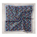 Silk Home 11428-21 Mavi Karma Desen Tivil İpek Eşarp