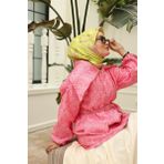 Silk Home 11433-19 Yeşil Pembe Desenli Tivil İpek Eşarp
