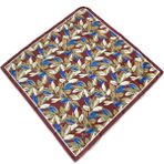 Silk Home 73055-42 Bordo Yeşil-Mavi Çiçek Desen Soft Eşarp