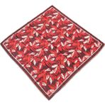 Silk Home 73055-50 Bordo Kırmızı Turuncu Çiçek Desen Soft Eşarp