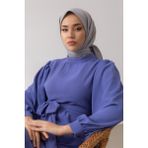 Silk Home Düz Renk Twill Eşarp - Gri - 90 x 90 cm