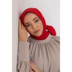 Silk Home Düz Renk Twill Eşarp - Kırmızı - 90 x 90 cm