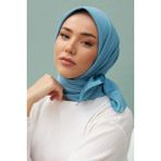 Silk Home Düz Renk Twill Eşarp - Mavi - 90 x 90 cm