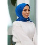 Silk Home Düz Renk Twill Eşarp - Saks - 90 x 90 cm