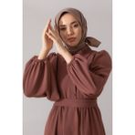 Silk Home Düz Renk Twill Eşarp - Vizon - 90 x 90 cm