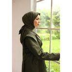 Silk Home Düz Renk Twill Eşarp - Yeşil - 90 x 90 cm