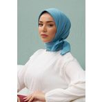 SİLK HOME DÜZ TWILL EŞARP - Mavi