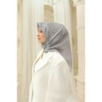 Silk Home Kadın Gri Bulut Desen Parlak Shiny Eşarp 75002-43
