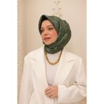 Silk Home Kadın Seramik Yeşil Bulut Desen Parlak Shiny Eşarp 75002-48