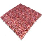 Silk Home Kırmızı Mor Karma Desen Tivil İpek Eşarp 11426-244
