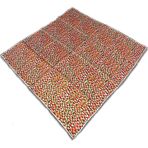Silk Home Kırmızı Yeşil Karma Desen Tivil İpek Eşarp 11426-239