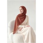 Silk Home Lorena Silkhome - Liva Şal 481005-09 | 200x90 cm | Tok Duruşlu, Kaymaz, Koyu Turuncu