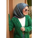Silk Home Mor-Turkuaz Geometrik Desenli Tivil İpek Eşarp Ist11421-05