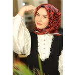 Silk Home Narçiçeği, Antrasit Tivil İpek Eşarp Ist11391-23