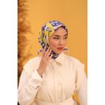 Silk Home Olinda Eşarp 48003-43 - Lacivert - 90 x 90 cm
