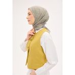Silk Home Olinda Eşarp Yonca Desen Açık Gri 90x90