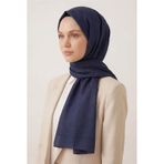 Silk Home Pamuk Polyester Liva Şal Lacivert Nefes Alan Dokulu 90x200 Çok Renkli