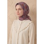 Silk Home Soft Eşarp Geometrik Desen Lila 90x90