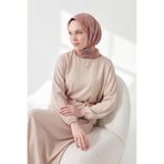 Silk Home Soft Eşarp Geometrik Gül Kurusu