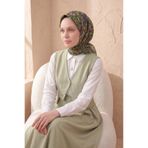 Silk Home Soft Eşarp Geometrik Kına Yeşili 90x90