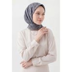 Silk Home Soft Eşarp Minimal Motif Mavi Lila