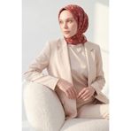Silk Home Soft Eşarp Retro Mozaik Kırmızı 90x90
