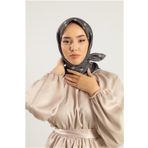 Silk Home SYR26552 Gri Desenli Sura İpek Eşarp
