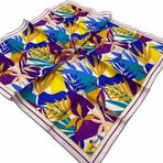 Silk Home SYR26626 Mor-Hardal Yaprak Desen Tivil İpek Eşarp