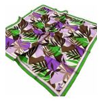 Silk Home SYR26628 Kahve-Mor Yaprak Desen Tivil İpek Eşarp