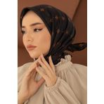 Silk Home Tivil İpek Eşarp 11392-24 Siyah Karışık Desen