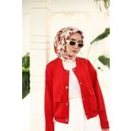 Silk Home Tivil İpek Eşarp 11430-13 Mürdüm Karışık Desen