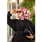 Silk Home Tivil İpek Eşarp 11430-18 Kırmızı Karışık Desen