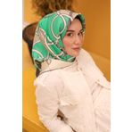 Silk Home Tivil İpek Eşarp 11436-13 Gümüş Karışık Desen