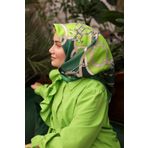 Silk Home Tivil İpek Eşarp 11436-33 Yeşil Karışık Desen
