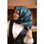 Silk Home Tivil İpek Eşarp Ist11419-53 Siyah, Lila, Yeşil