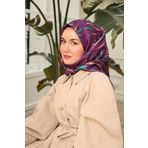 Silk Home Tivil İpek Eşarp Ist11432-04 Mürdüm, Vizon, Cam Göbeği, Sütlü Kahve