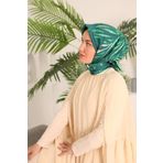 Silk Home Tivil İpek Eşarp Ist11432-32 Yeşil, Koyu Yeşil, Ekru