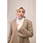Silk Home Tivil İpek Eşarp Ist11439-33 Somon, Su Yeşili, Turuncu, Yeşil Bej Karışık Desen
