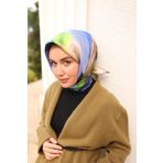 Silk Home Tivil İpek Eşarp Ist11448-06 Haki, Taş, Mavi, Yeşil, Koyu Lacivert Karışık Desen