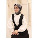 Silk Home Twill Ipek Eşarp 11462-05 - Füme - Siyah - Gri
