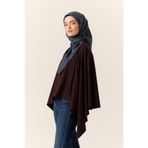 Silk Home Viskon Karışımlı Velora Eşarp Petrol Yeşili-Petro Mavisi Desenli İnce Dokulu Dökümlü 90x90