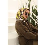Silk Home Yağ Yeşili Karma Desenli Tivil İpek Eşarp Ist11410-31