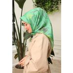 Silk Home Yeşil Desenli Tivil İpek Eşarp Ist11433-23